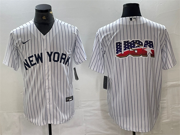 Men's New York Yankees Team Big Logo White Cool Base Stitched Baseball Jersey Men's New York Yankees Team Big Logo White Cool Base Stitched Baseball Jersey